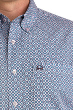 Cinch Men's Lilac/Blue Print Short Sleeve ArenaFlex Button-Down Shirt