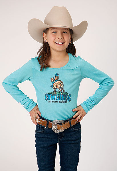 Pard's Western Shop Girls Roper Apparel Turquoise 