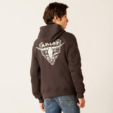 Pard's Western Shop Ariat Brown Arrowhead with Skull Print Hoodie for Boys