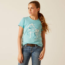 Pard's Western Shop Ariat Turquoise "Little Friend" Horse with Bird Graphics Tee for Girls