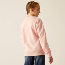 Ariat Girls Pink College Horse/Horseshoe Sweatshirt