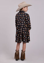 Roper Apparel Girls Black Boot Print Dress