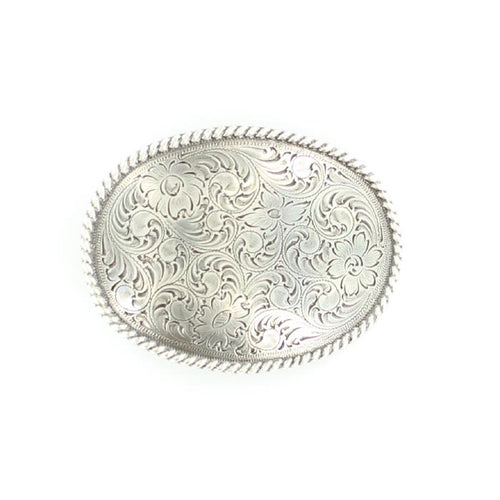 Nocona Floral Scroll Engraved Oval Buckle