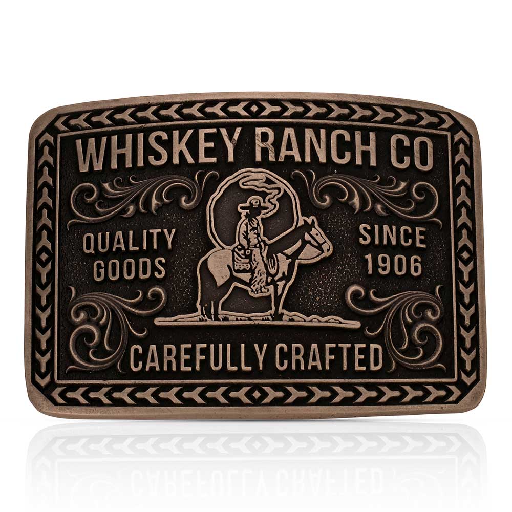 Pard's Western Shop Montana Silversmiths Heritage Rider Whiskey Ranch Buckle