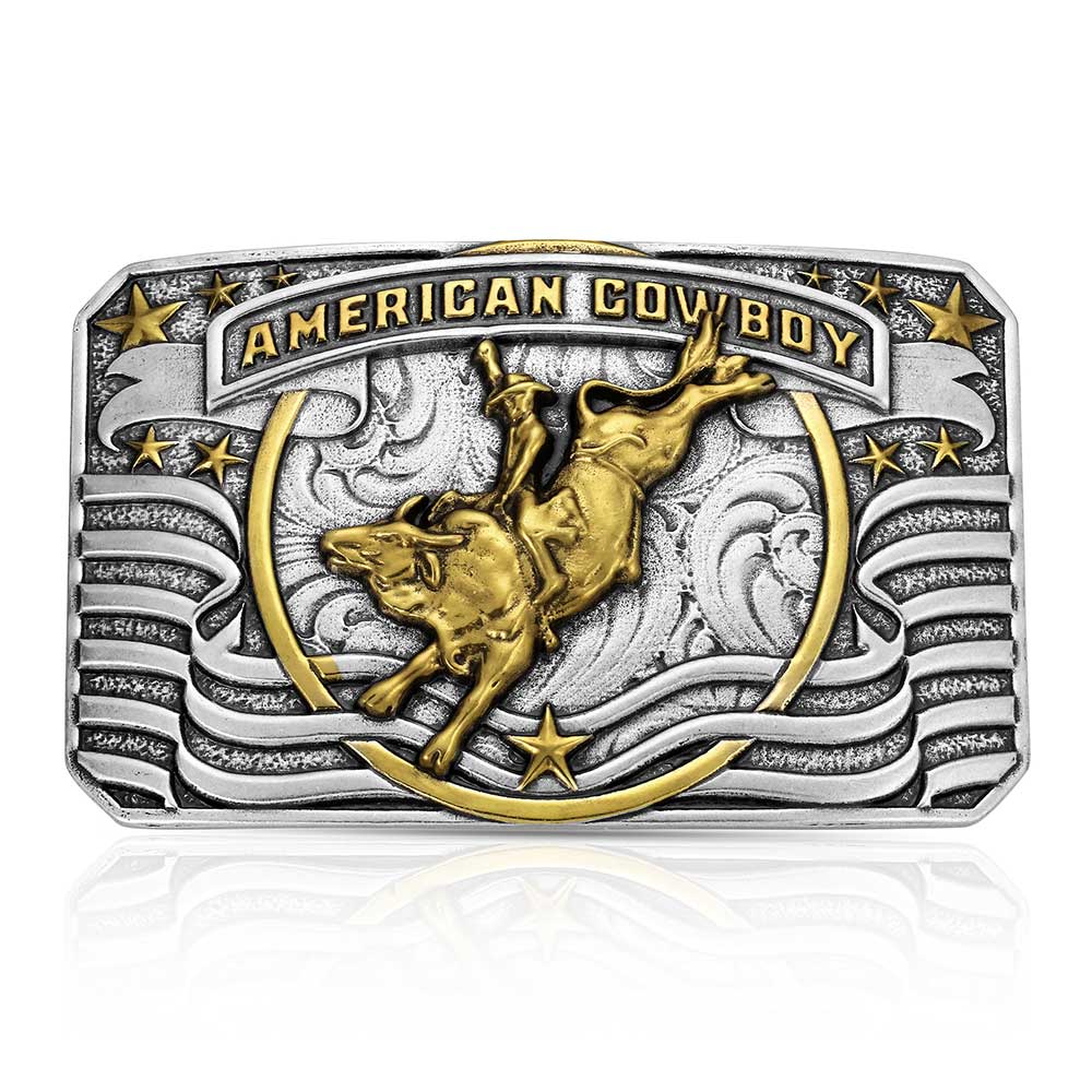 Pard's Western Shop Montana Silversmiths American Cowboy Bull Rider Buckle