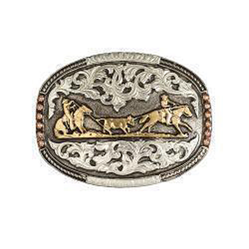 Pard's Western Shop Crumrine Oval Team Roping Buckle