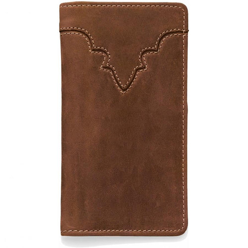Pard's Western Shop Silver Creek Brown Western Classic Checkbook Wallet