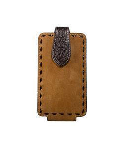 Pard's Western Shop Nocona Rough Out Leather Cell Phone Case with Buck Lace Edges