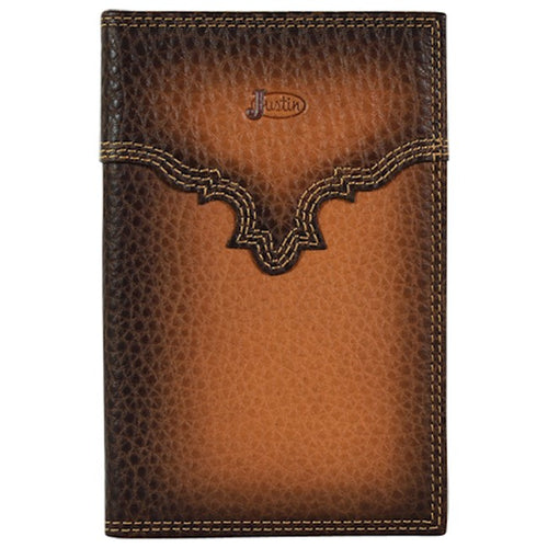 Pard's Western Shop Justin Burnished Brown Low Profile Rodeo Wallet
