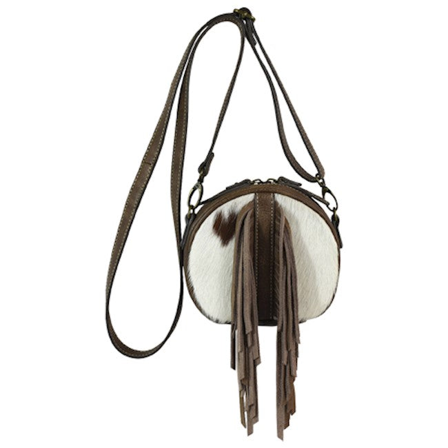 Pard's Western Shop Tony Lama Hair-On Hide Canteen Style Crossbody