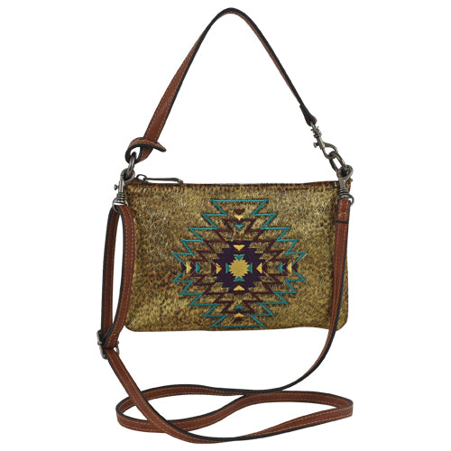 Pard's Western Shop Justin Metallic Hair-On Hide Mini Shoulder Bag
