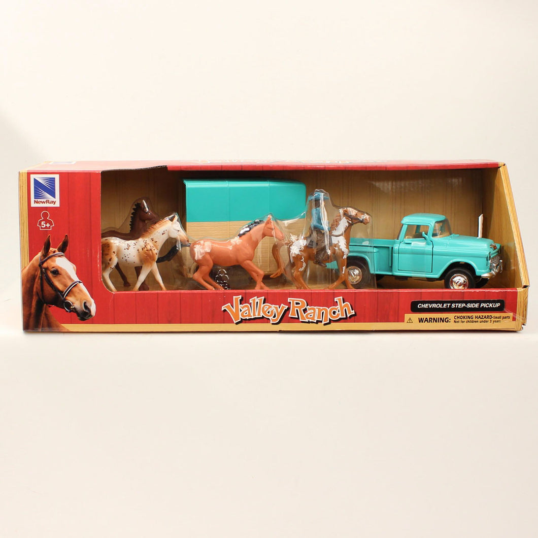1955 Chevy Pickup & Horse Trailer Set for Kids