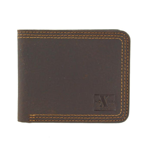 Nocona Brown HD Xtreme Bi-fold Wallet with Triple Stitched Edge