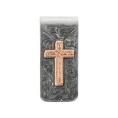 Pard's Western Shop  3D Copper Cross Metal Money Clip