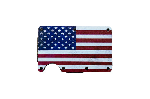 Pard's Western Shop 3D American Flag Money Clip Card Holder