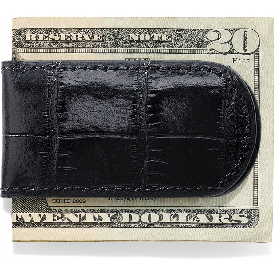 Brighton Croc Money Clip - Available in Black or Brown
