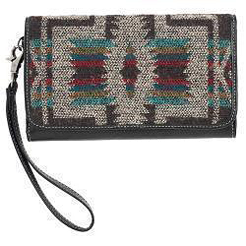 Pard's Western Shop Nocona Black Diamond/Cross Pattern Charlene Wallet with Wristlet