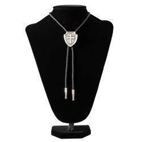 Pard's Western Shop Double S Cross Shield Bolo Tie