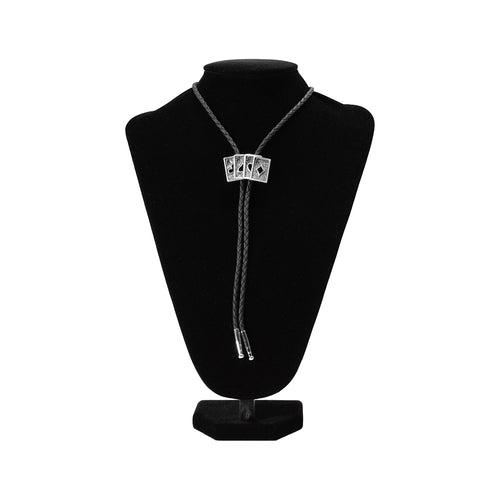 Double S Ace Cards Bolo Tie