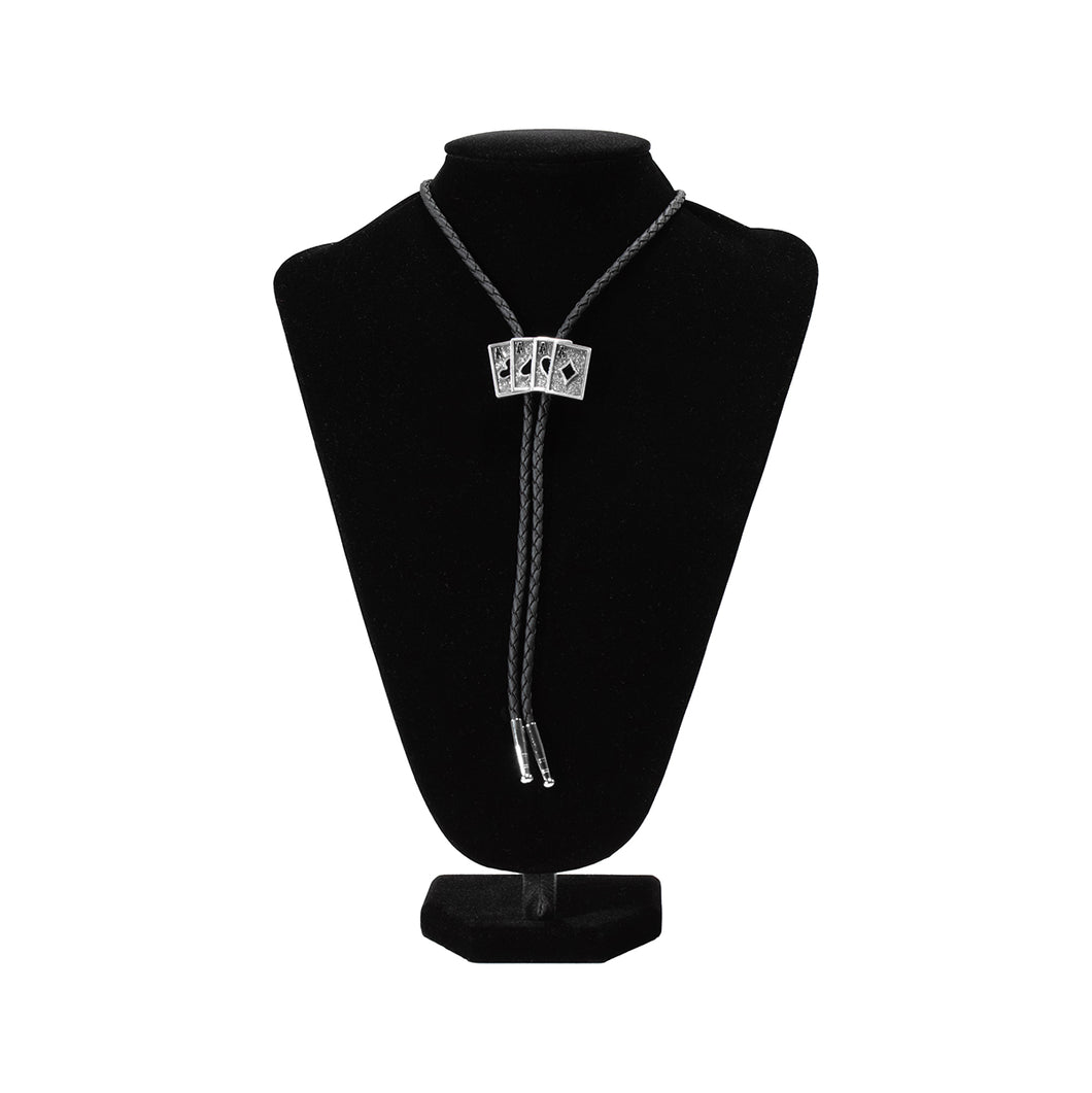 Double S Ace Cards Bolo Tie