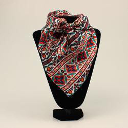 Multi Colored Floral Print Silk Wild Rag