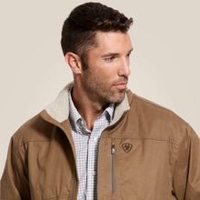Ariat Tan Grizzly Sherpa Lined Canvas Jacket for Men