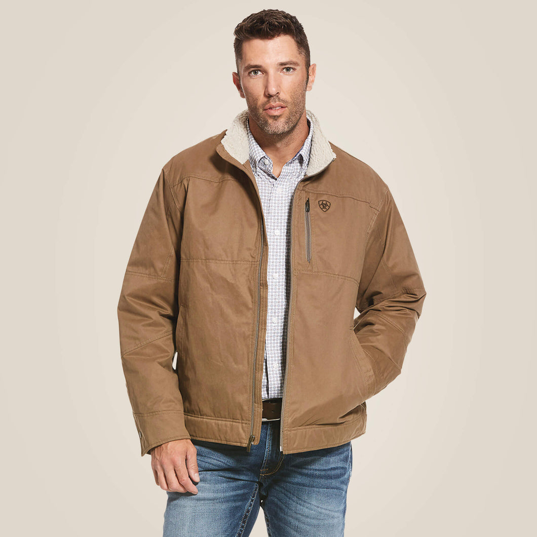 Ariat Tan Grizzly Sherpa Lined Canvas Jacket for Men – Pard's