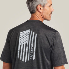 Ariat Charcoal Vertical Flag Charger Tee for Men