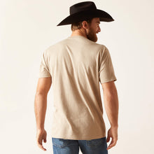 Ariat "Proud Farmerican" Stars/Stripes/Wheat Screen Print Oatmeal Heather T-Shirt for Men