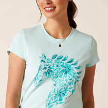 Ariat Turquoise Floral Mosaic Horse Tee for Women