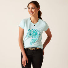 Ariat Turquoise Floral Mosaic Horse Tee for Girls