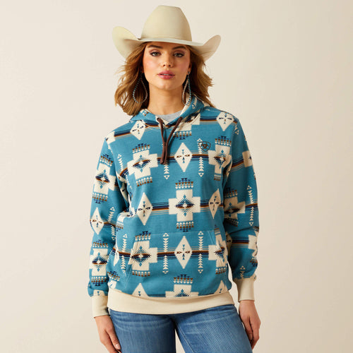 Pard's Western Shop Ariat Women's Agave Southwest Print 2.0 Logo Hoodie