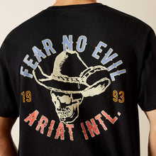 Ariat Men's "Fear No Evil" Skull Graphics Black T-Shirt