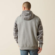 Ariat Grey Southwestern Serape Print Color Block Hoodie for Men