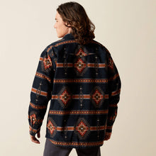 Ariat Men's Hensley Black Corduroy Aztec Print Retro Snap Shirt Jacket
