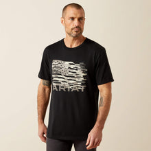 Pard's Western Shop Ariat Freedom Flag Black T-Shirt for Men