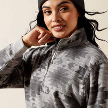 Ariat Women's Sienna Grey Southwest Print 1/2 Zip Sweatshirt