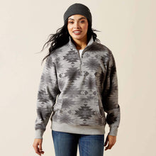 Pard's Western shop Ariat Women's Sienna Grey Southwest Print 1/2 Zip Sweatshirt