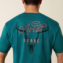 Ariat Cattle Skull Freedom Classic Fit Teal T-Shirt for Men