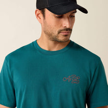 Ariat Cattle Skull Freedom Classic Fit Teal T-Shirt for Men