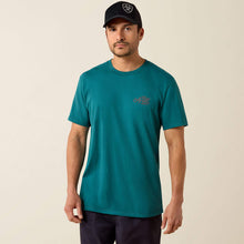 Ariat Cattle Skull Freedom Classic Fit Teal T-Shirt for Men