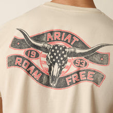 Ariat Men's Natural "Roam Free" Steer Graphic T-Shirt