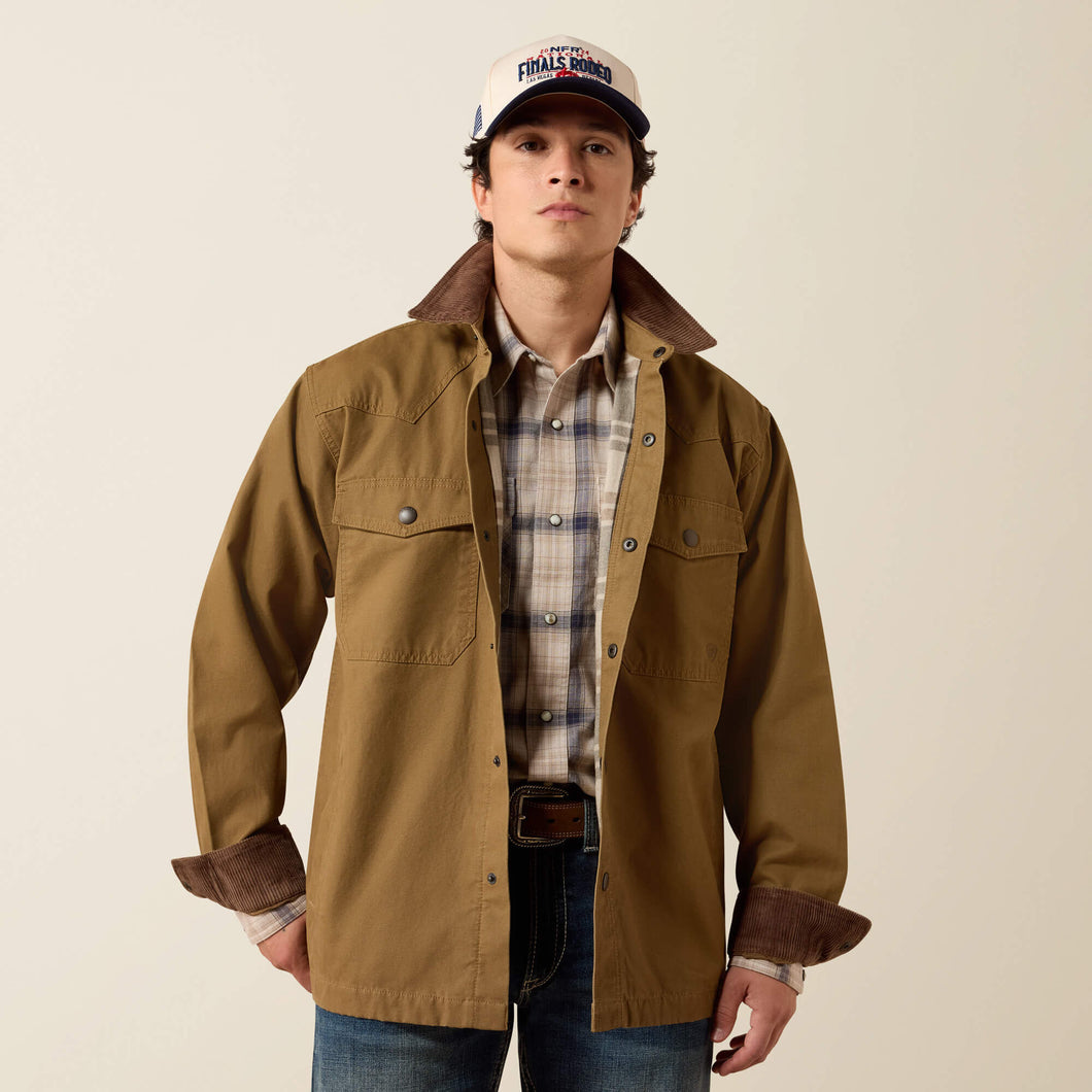 Pard's Western Shop Ariat Men's Tan Retro Canvas Shirt Jacket