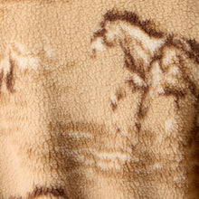 Ariat Women's Tan Wild Horses Print Sherpa Jacket