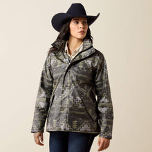 Pard's Western Shop Ariat Women's Grey/Green Southwest Print Drizzle Rain Coat