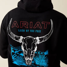 Ariat Men's "Land of the Free" Bison Bureau Black Hoodie