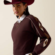 Ariat Women's Chocolate Dakota Sweatshirt with Southwest Embroidery