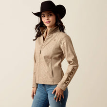 Pard's Western Shop Ariat Women's Faded Leopard Print Softshell Logo Jacket