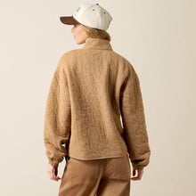 Ariat Women's Tan Boot Stitch 1/2 Zip Pullover