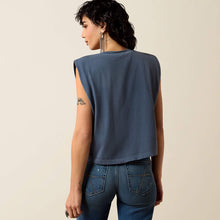 Ariat Women's Faded Navy Lakeside Geo Southwest Print Sleeveless T-Shirt